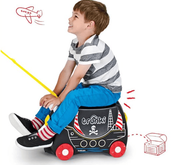 Ťahanie dieťaťa na kufríku Trunki Pirát Pedro